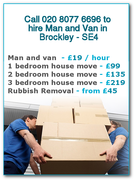 Man & Van Prices for London, Brockley