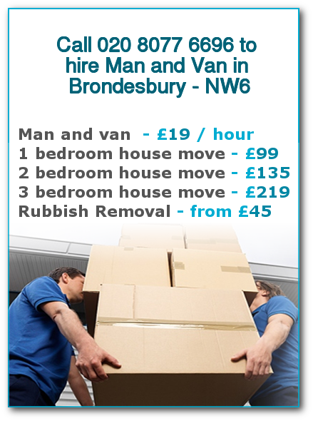 Man & Van Prices for London, Brondesbury