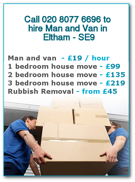 Man & Van Prices for London, Eltham