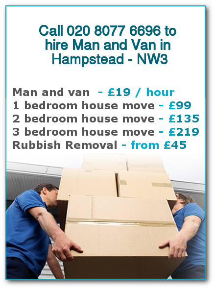 Man & Van Prices for London, Hampstead