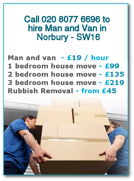 Man & Van Prices for London, Norbury